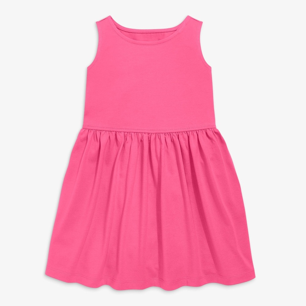 PRIMARY EUC/NWOT Basic Pink Sleeveless Swing Dress w/ Pockets